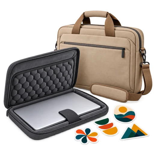 Laptop Bag & Stickers